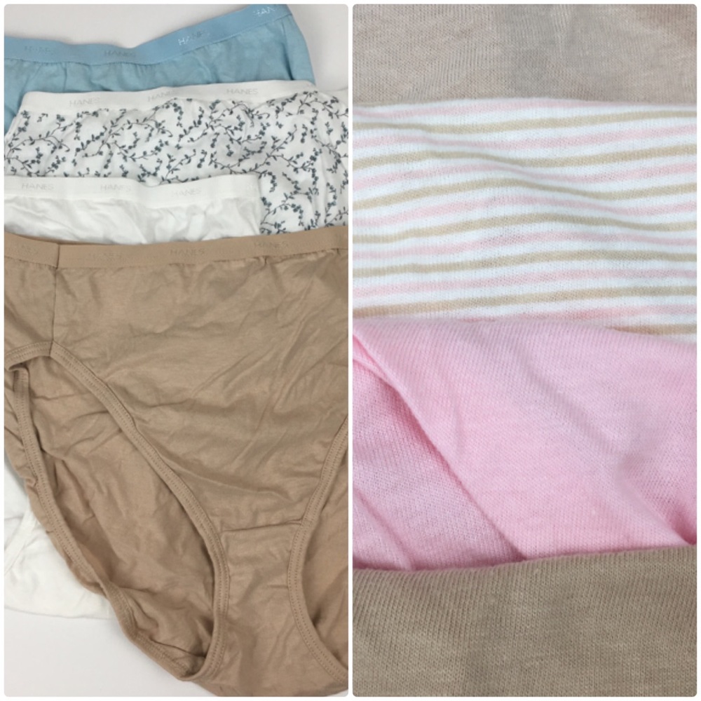 8 pairs Hanes hi cut & briefs bundle - C46